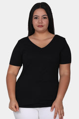 Blouse In Grote Maten — Zwart