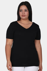 Blouse In Grote Maten — Zwart