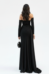 Zwarte, Strapless Avondjurk In Mermaid - Model