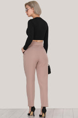 Broek Met Ceintuur — Taupe