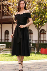 Midi - Abendkleid – Schwarz