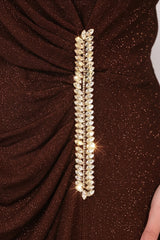 Lange Avondjurk In Plusmaat Met Taille‑Accessoire