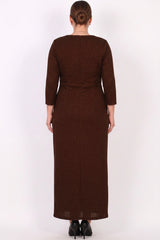 Lange Avondjurk In Plusmaat Met Taille‑Accessoire