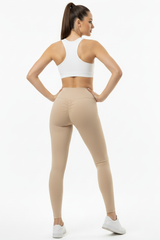 Push - Up Legging, Hoge Taille — Stone